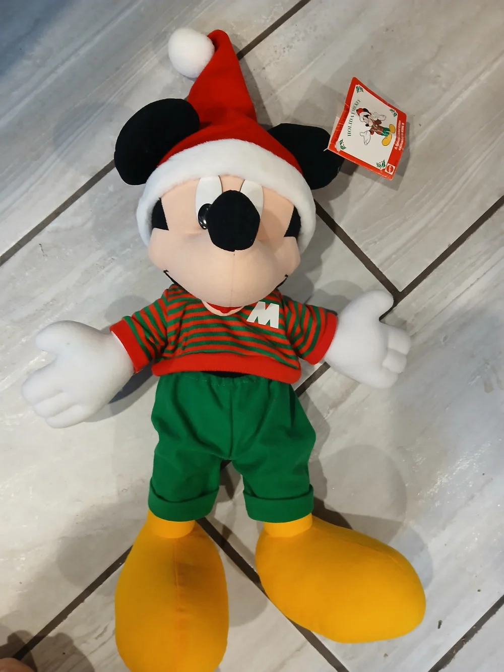 Disney Mickey Mouse Holiday Plush - Red, Green & Yellow